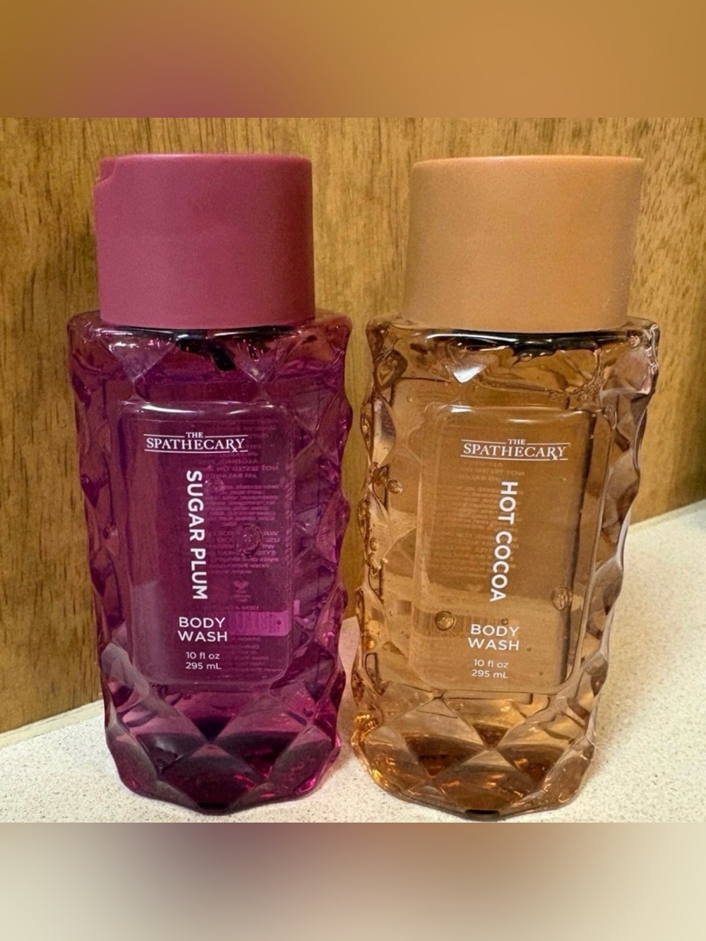 THE SPATHECARY Sugar Plum & Hot Cocoa Body Wash Duo 10 fl oz each